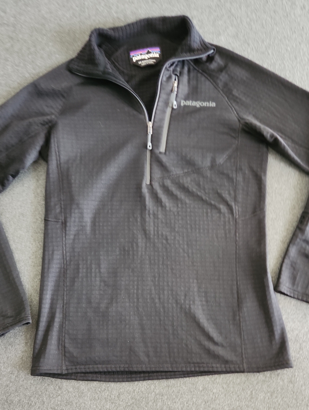 Patagonia Polar Tech Women's Performance Quarter Zip Jacket Black Size XS Fleece